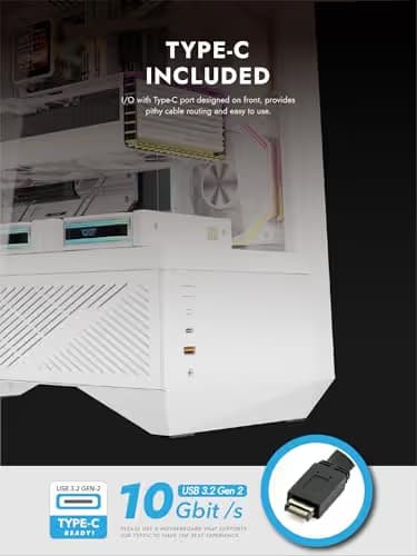 darkFlash DY460 ATX PC Case WHITE 4× ARGB PWM Fans Included image