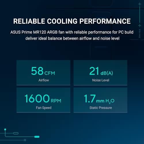 ASUS Prime MR120 ARGB Fan - Triple Pack Black image