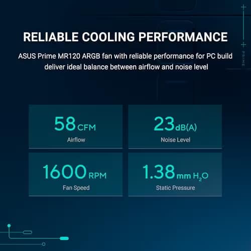 ASUS Prime MR120 ARGB Reverse Fan Black image