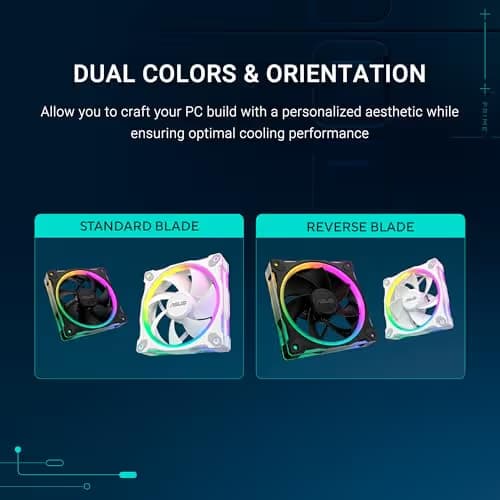 ASUS Prime MR120 ARGB Reverse Fan Black image
