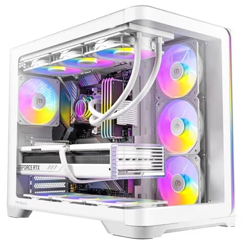 Antec C5 Curve ARGB ATX Mid Tower White with Tempered Glass Side Panel image