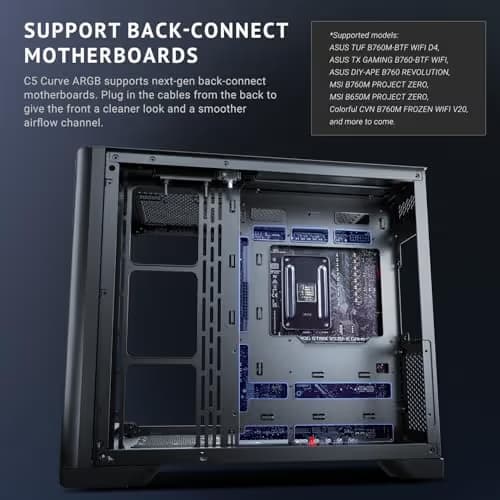 Antec C5 Curve ARGB ATX Mid Tower White with Tempered Glass Side Panel image