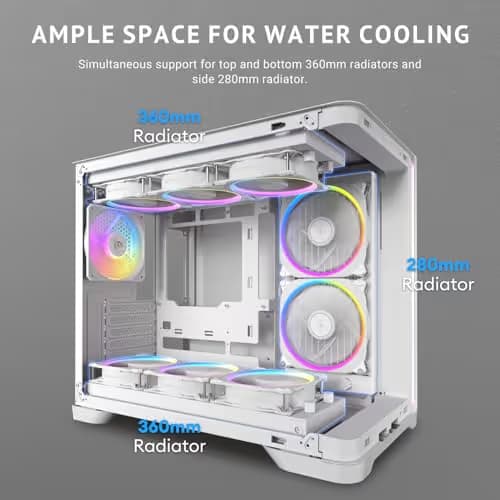 Antec C5 Curve ARGB ATX Mid Tower White with Tempered Glass Side Panel image