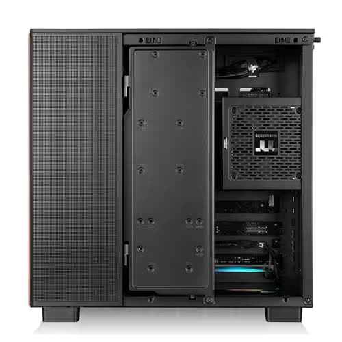 Thermaltake View 380 XL WS ARGB Mid Tower Chassis Wood Edition Black image
