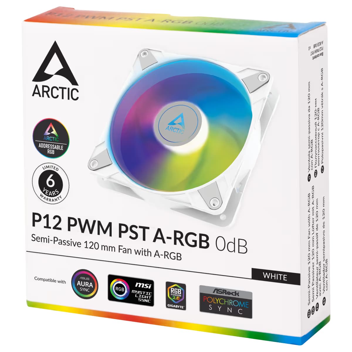 Arctic P12 PST 120mm White A-RGB PWM 48.8 CFM image