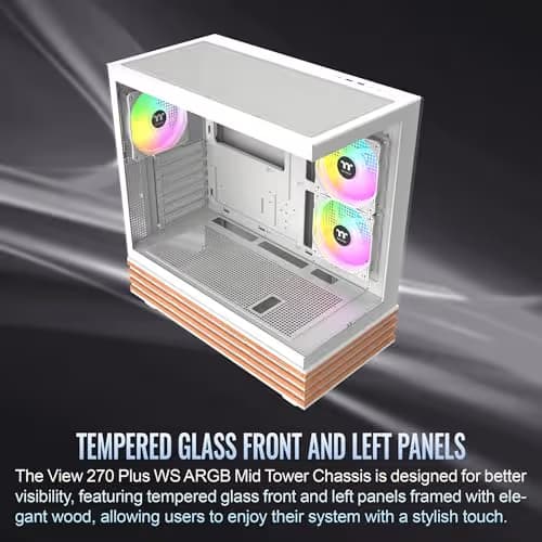  Thermaltake View 170 WS ARGB  Snow White (WOOD) image