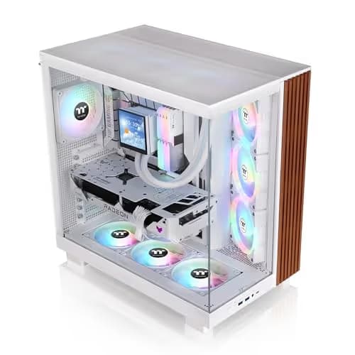 Thermaltake View 380 XL WS ARGB Mid Tower Chassis Wood Edition Snow image