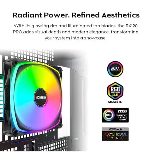 Montech RX120 Pro Black. Pack of 3 image