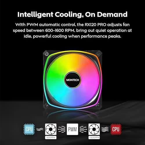 Montech RX120 Pro Black. Pack of 3 image