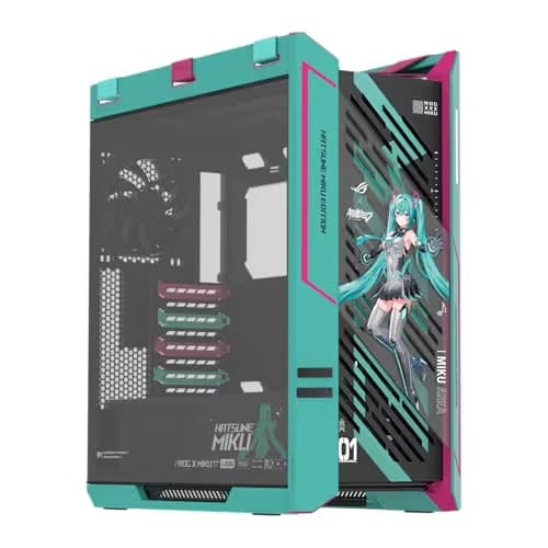 ASUS ROG Strix Helios II Hatsune Miku Edition EATX mid-Tower Gaming PC case image