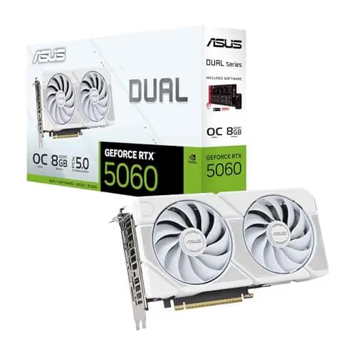 ASUS Dual GeForce RTX 5060 Ti 8GB GDDR7 White OC Edition image