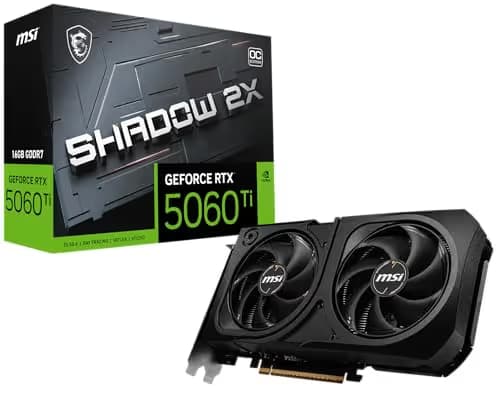 MSI GeForce RTX 5060 Ti 16G SHADOW 2X OC PLUS GDDR7 main image