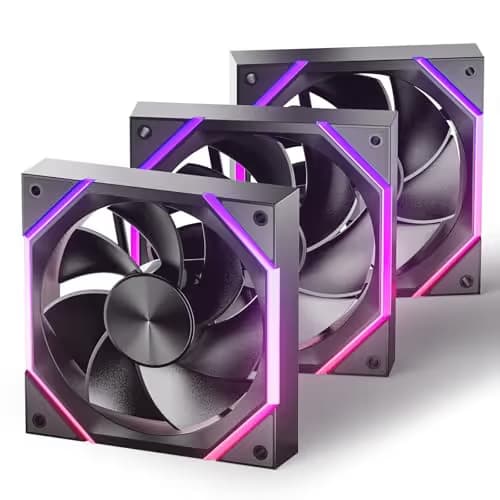 Asiahorse NYOTA 120mm Case Fans (3-Pack) Black Reverse Blade image