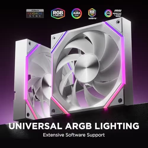 Asiahorse Nyota A14 140mm PC Case Fan – High-Efficiency Cooling White image