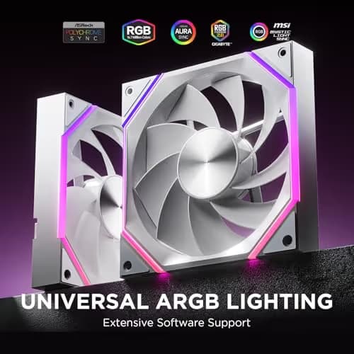 Asiahorse Nyota A14 140mm PC Case Fan – High-Efficiency Cooling Reverse Blade White image