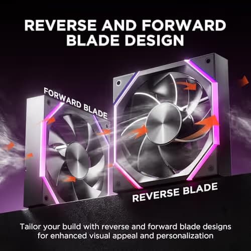 Asiahorse Nyota A14 140mm PC Case Fan – High-Efficiency Cooling Reverse Blade Black image