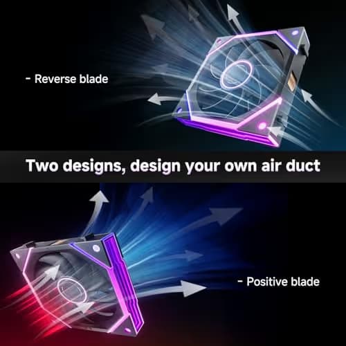 Asiahorse NYOTA Ultra 120mm Daisy Chain PWN Fans(3-Pack) Black Reverse Blade image