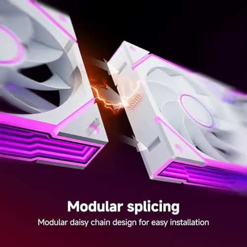 Asiahorse NYOTA Ultra 120mm Daisy Chain PWN Fans(3-Pack) White Reverse Blade image