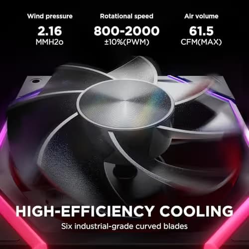 Asiahorse NYOTA 120mm Case Fan Black Reverse Blade image