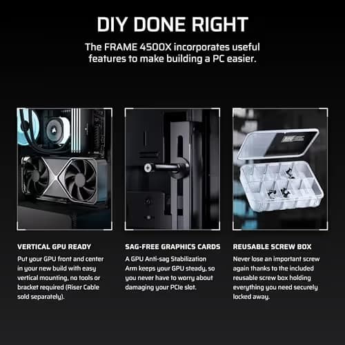 Corsair FRAME 4500X LX-R RGB iCUE LINK Panoramic Glass Mid-Tower PC Case Black image