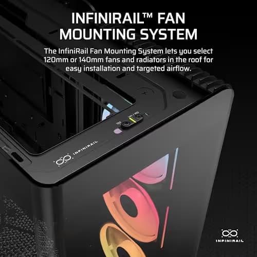 Corsair FRAME 4500X LX-R RGB iCUE LINK Panoramic Glass Mid-Tower PC Case Black image