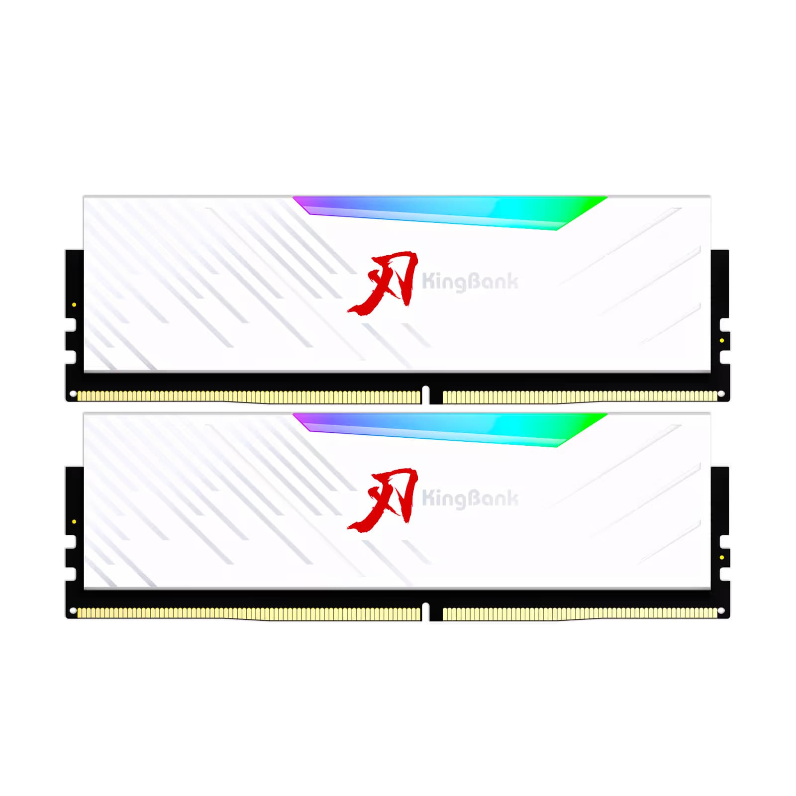 KINGBANK DDR5 Soarblade RGB UDIMM 7200MHz - 16GX2 White image