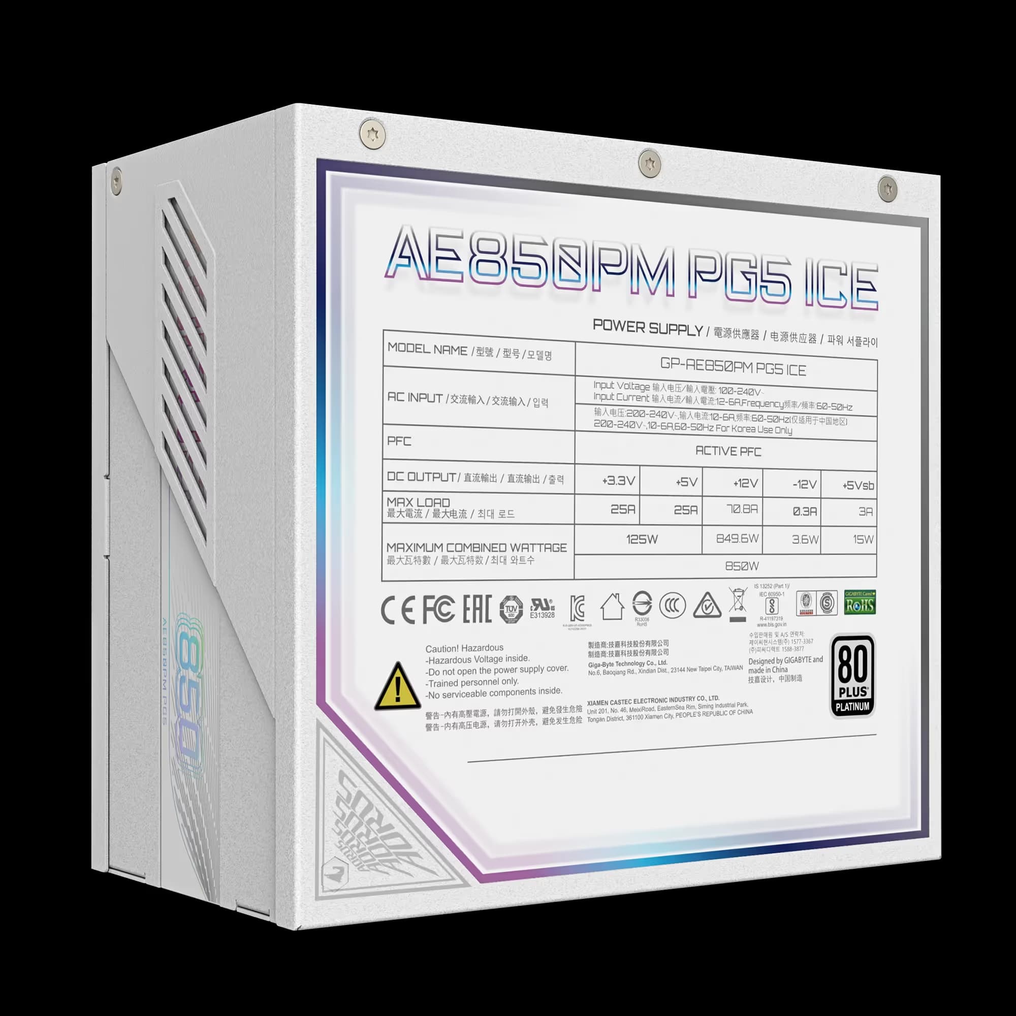  GIGABYTE AORUS ELITE P850W 80+ Platinum Modular PCIe 5.1 ICE  image