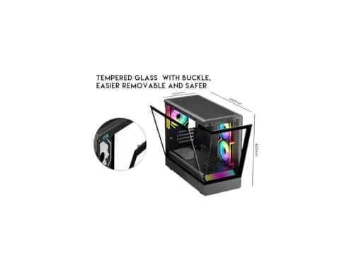 DIYPC ARGB-M1-BK Black Case mATX image