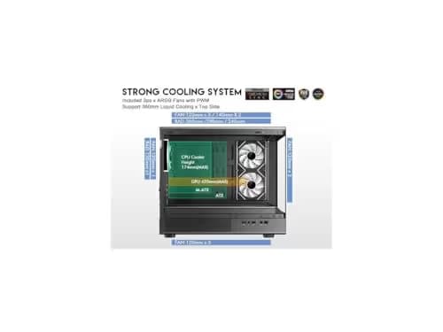 DIYPC ARGB-M1-BK Black Case mATX image