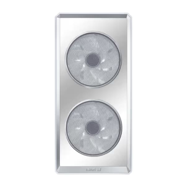 Lian Li LANCOOL 217 INF Infinity Mirror Computer Case, Mid-Tower ATX PC Case w/ 3 Pre-Installed Fans, 2x170mm ARGB Fans, 1x140mm, Front Mirror Glass Panel, Optimized Airflow - White (LANCOOL 217INFW) Vertical GPU image