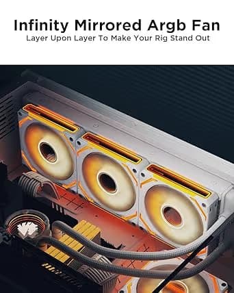 AsiaHorse COSMIQ 120mm PC RGB Fans Computer Case Fans, 5V 3-PIN Connector Daisy Chain PWM Cooling Fan White image