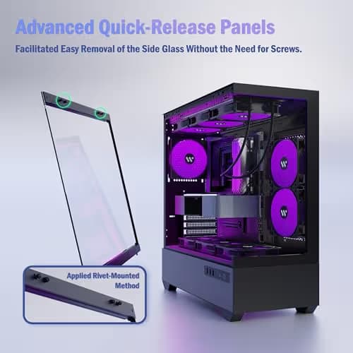 KEDIERS G7 Black 5 ARGB Fans image