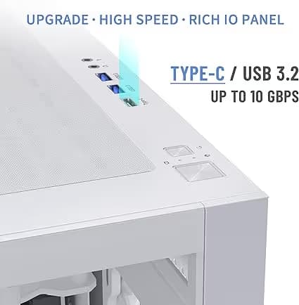 MUSETEX K2 White CASE ATX 3 Non-LED Fans Pre-Installed image