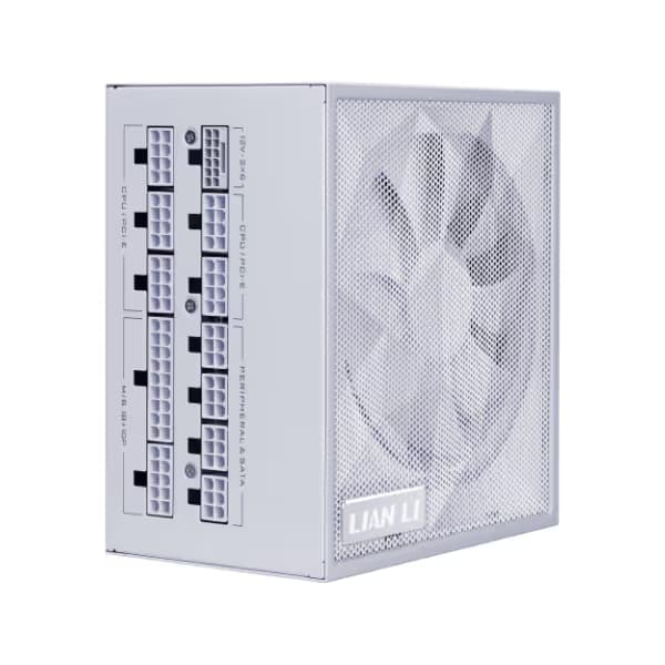 Lian Li SX Platinum 850W SXP Compact ATX Form Factor Power Supply w/ 12V-2x6 Cable - ATX 3.1 & PCIE 5.1 Compliant - 140mm Fan - Full Modular - White (SX0850P.W) image