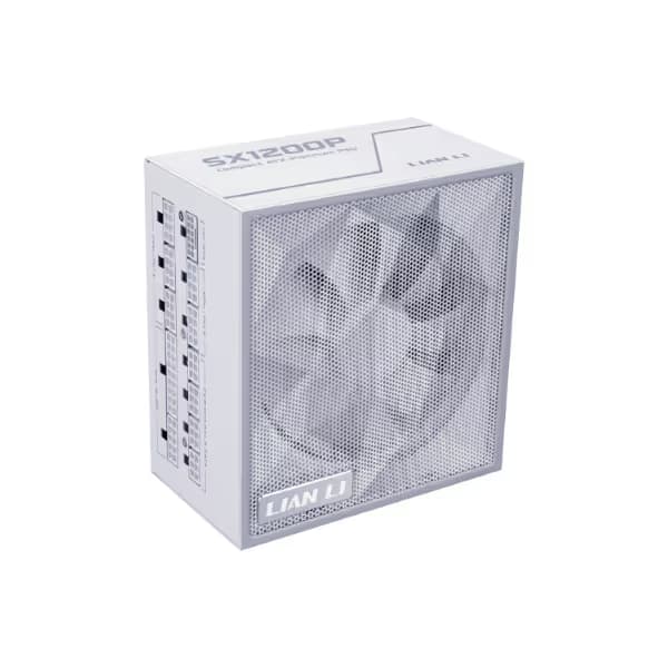 Lian Li SX Platinum 1200W SXP Compact ATX Form Factor Power Supply w/ 12V-2x6 Cable - ATX 3.1 & PCIE 5.1 Compliant - 140mm Fan - Full Modular - 10 Year Warranty - White (SX1200P.W) image