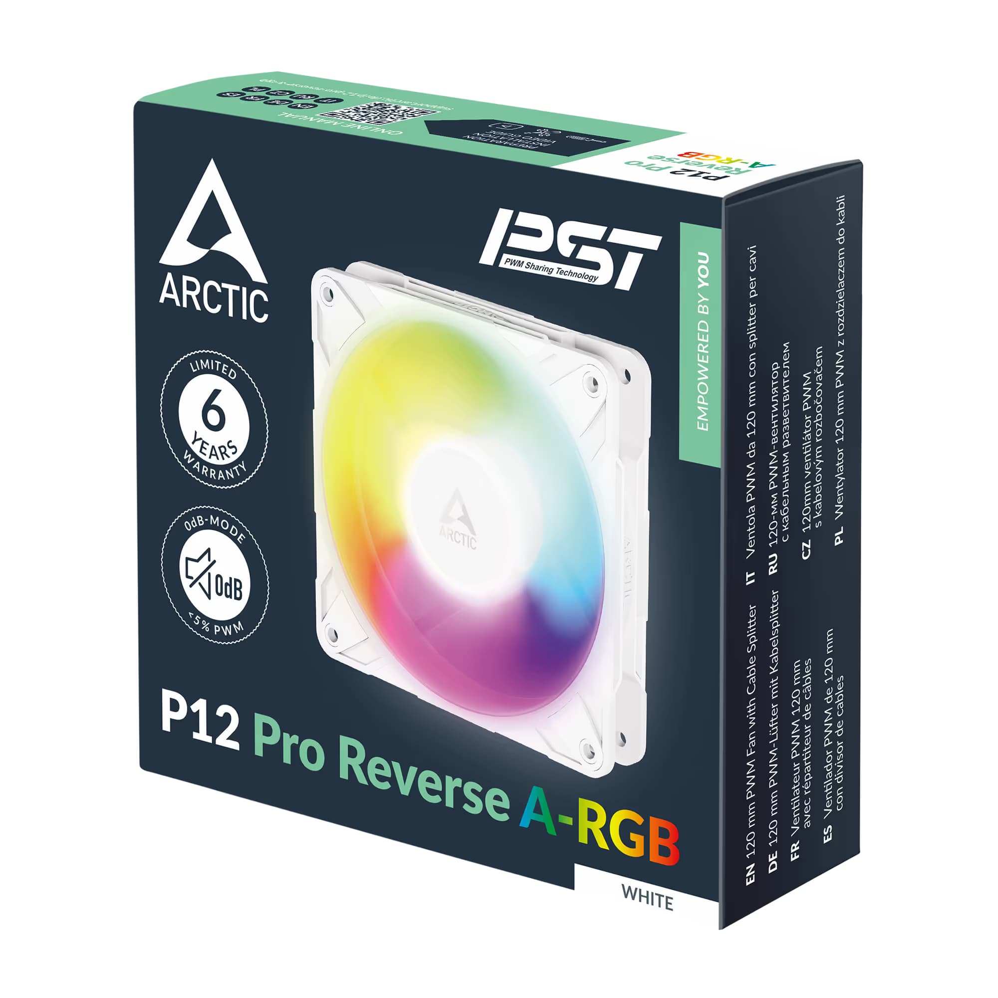 Arctic P12 Pro Reverse ARGB White image