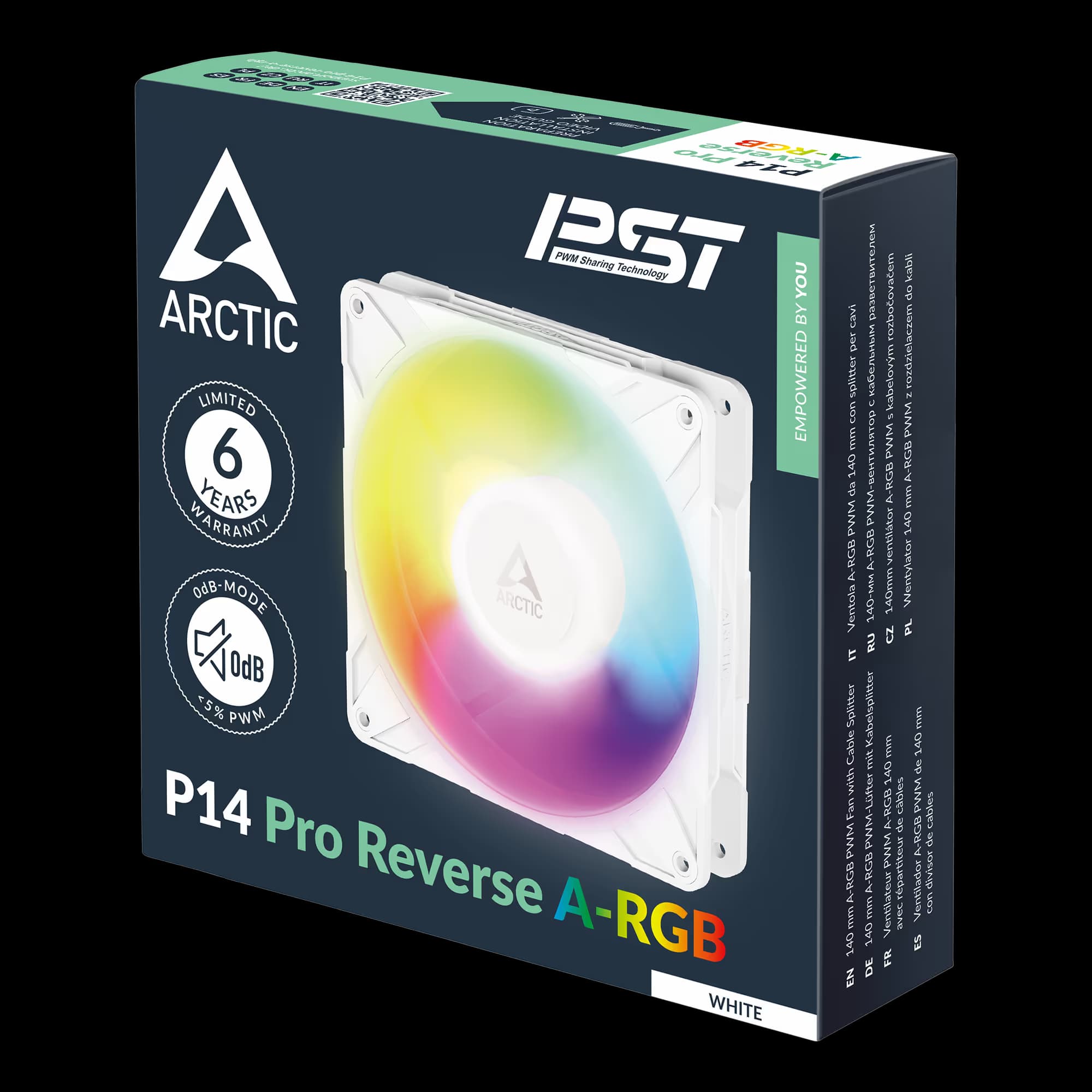 Arctic P14 Pro Reverse ARGB White image