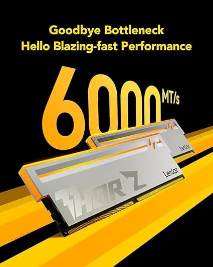 Lexar Thor Z Series RGB DDR5 RAM 32GB Kit (2x16GB) 6000 MHz White image