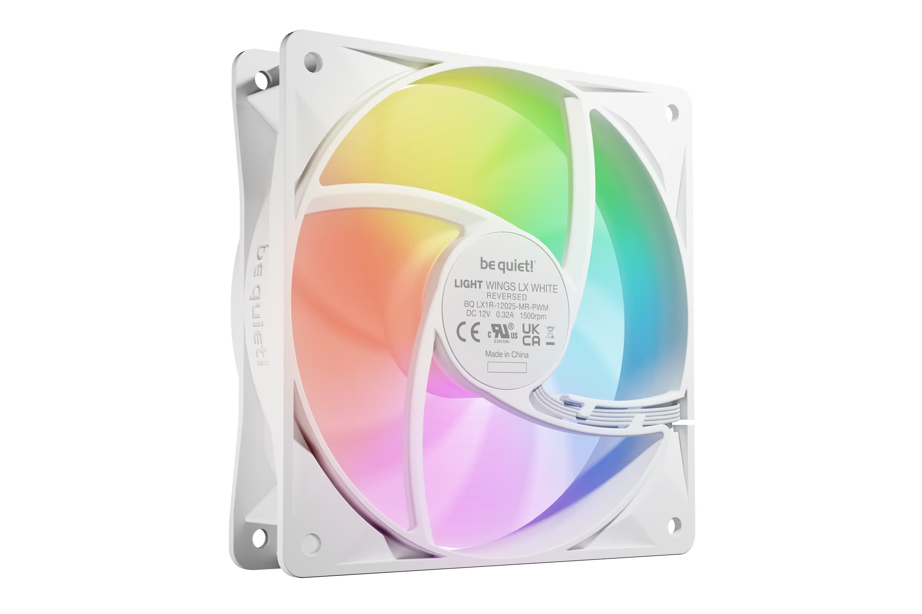 be quiet! Light Wings LX 120mm White ARGB PWM Reverse Blade image