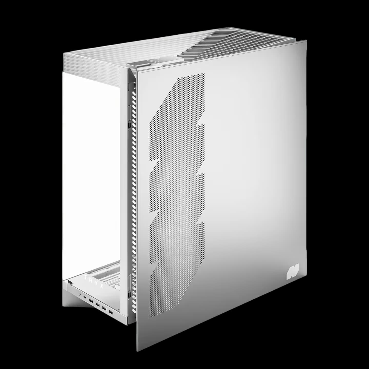 TRYX LUCA L70 White ATX PC Case Panoramic Glass with Front Panel ATX Case Bottom Mount PSU White image