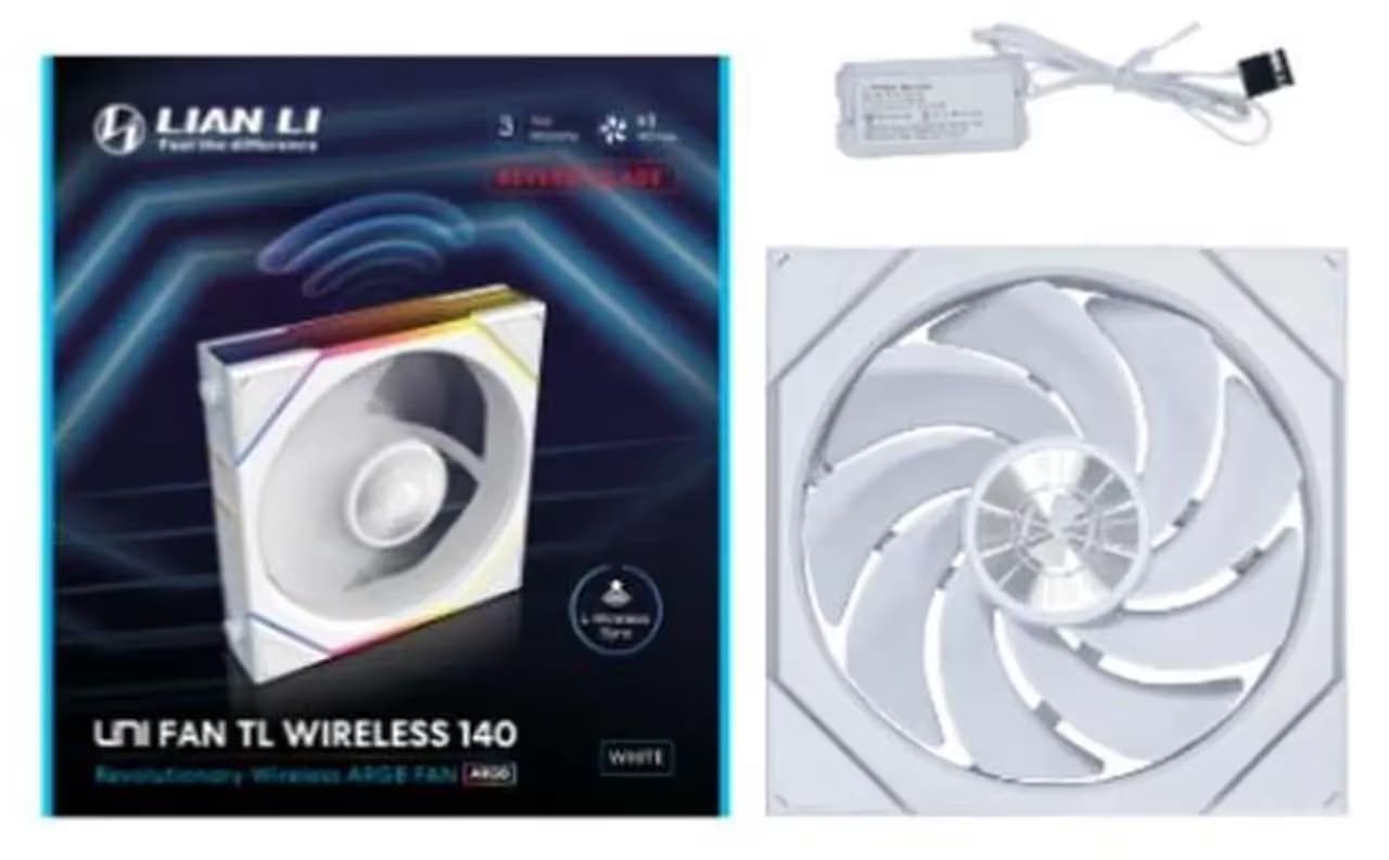 Lian Li UNI Fan TL 140mm Wireless White Reverse PWM ARGB image