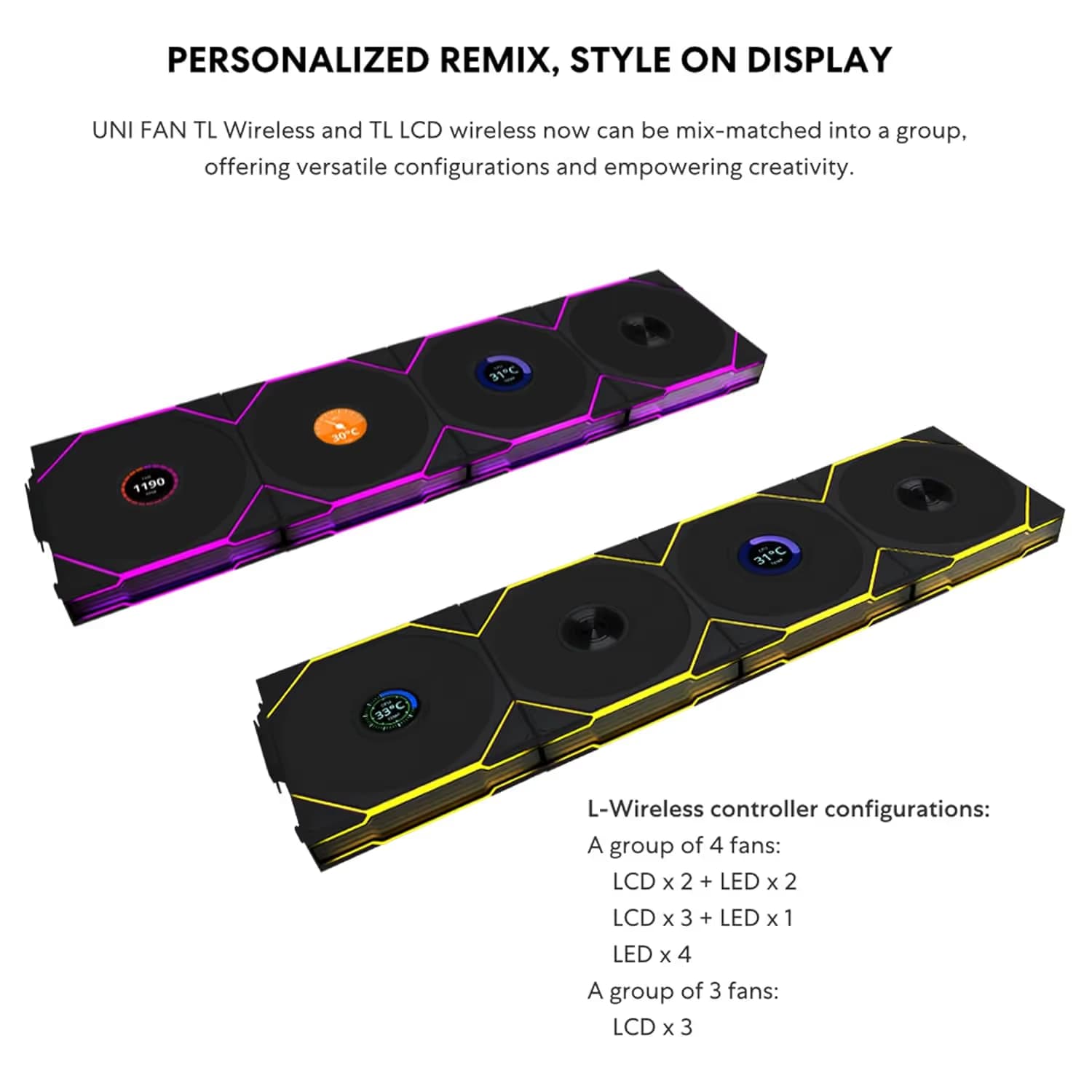 Lian Li UNI Fan TL White Wireless 140mm PWM ARGB image