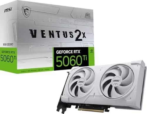 MSI GeForce RTX 5060 Ti 8G VENTUS 2X OC WHITE PLUS GDDR7 main image