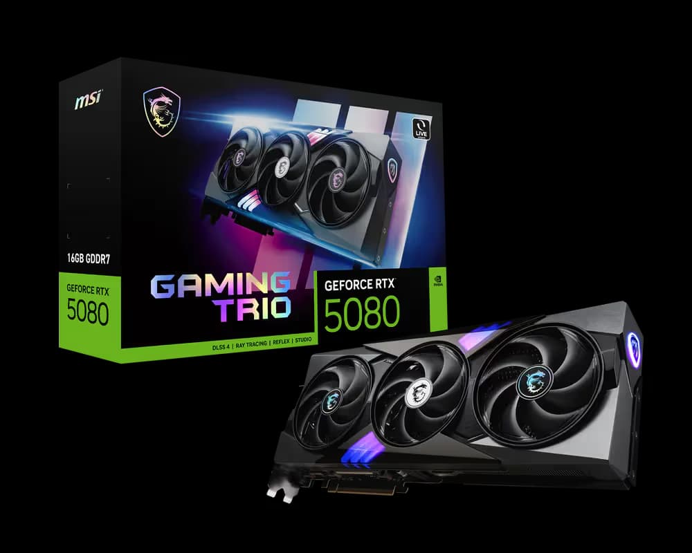 MSI GeForce RTX 5080 16G GAMING TRIO main image