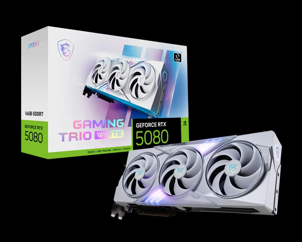 MSI GeForce RTX 5080 16G GAMING TRIO WHITE main image