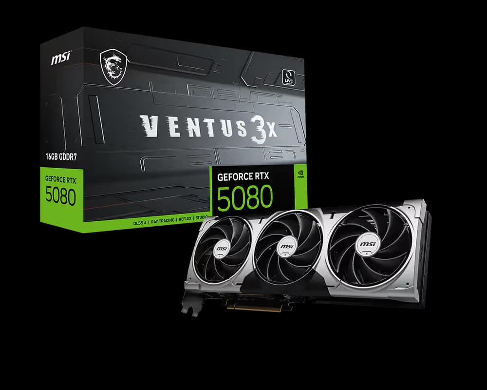 MSI GeForce RTX 5080 16G VENTUS 3X Black/Grey main image