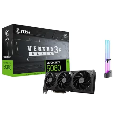 MSI GeForce RTX 5080 16G VENTUS 3X OC BLACK 16GB GDDR7 image