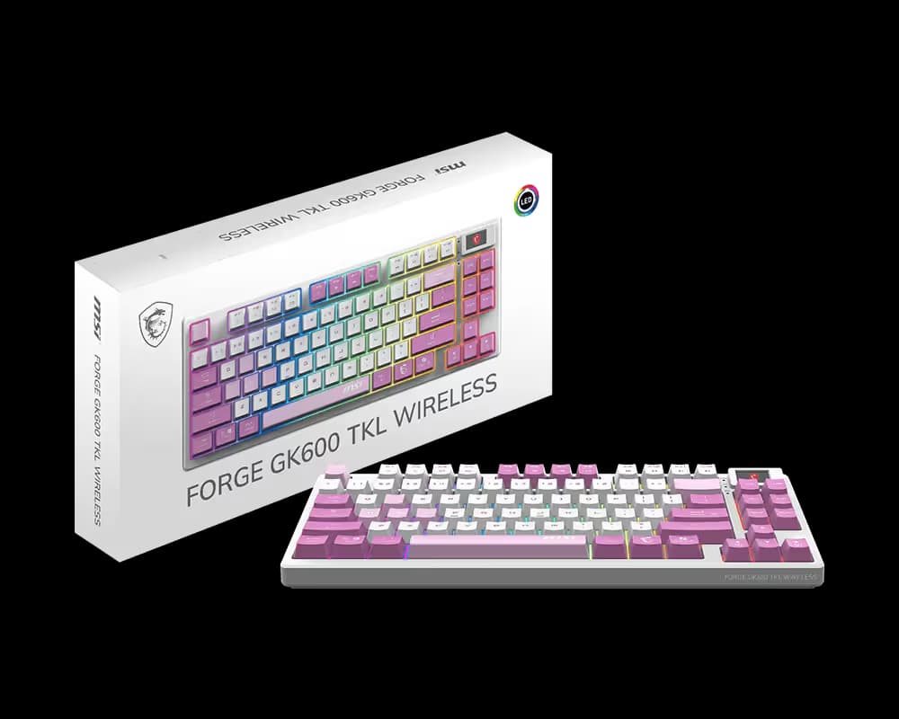 MSI FORGE GK600 TKL VIOLET Wireless Gaming Keyboard image