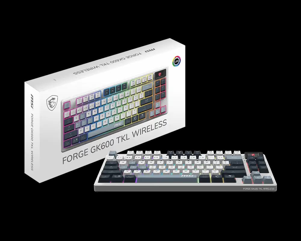 MSI FORGE GK600 TKL SKY Wireless Gaming Keyboard image