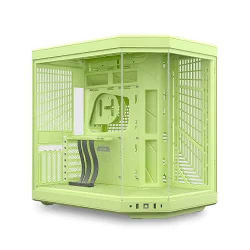 HYTE Y70 ATX Mid Tower Matcha Milk Tempered Glass Side Panel image